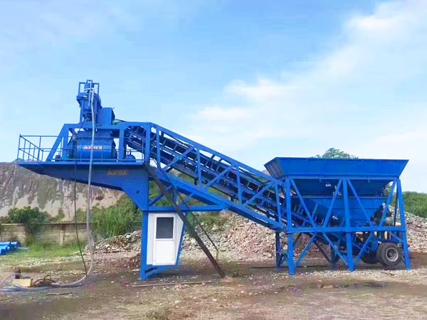 YHZS35 mobile concrete batching plant for sale