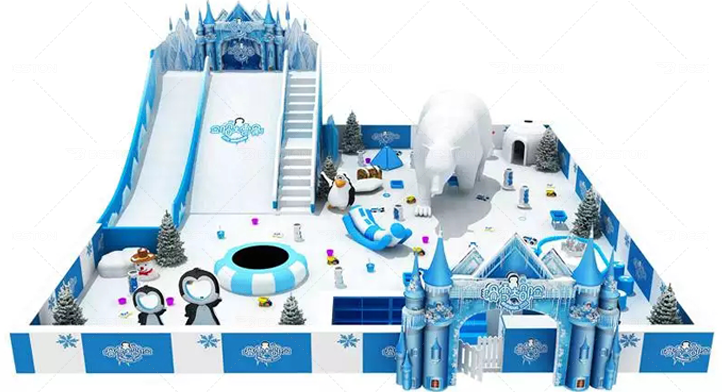 Snow themes indoor soft play equipment for Canada 